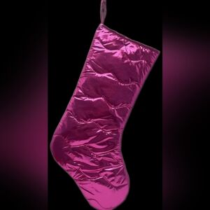 Holiday Time Metallic Pink Stocking